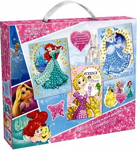 Набор жемчужных аппликаций Принцессы из серии Disney Princess™ 3 в 1 (Origami, 03195-OR)